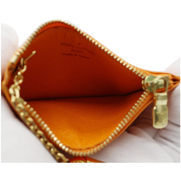 LOUIS VUITTON Epi Leather Pochette Cles Key Pouch Tassel Orange