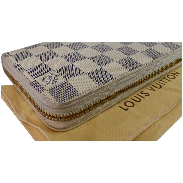Louis Vuitton Damier Azur Zippy Long Wallet Women White - corner focused