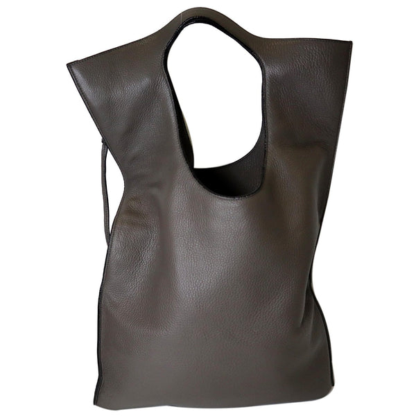 TOM FORD Alix Padlock Zip Fold-over Leather Shoulder Bag Grey