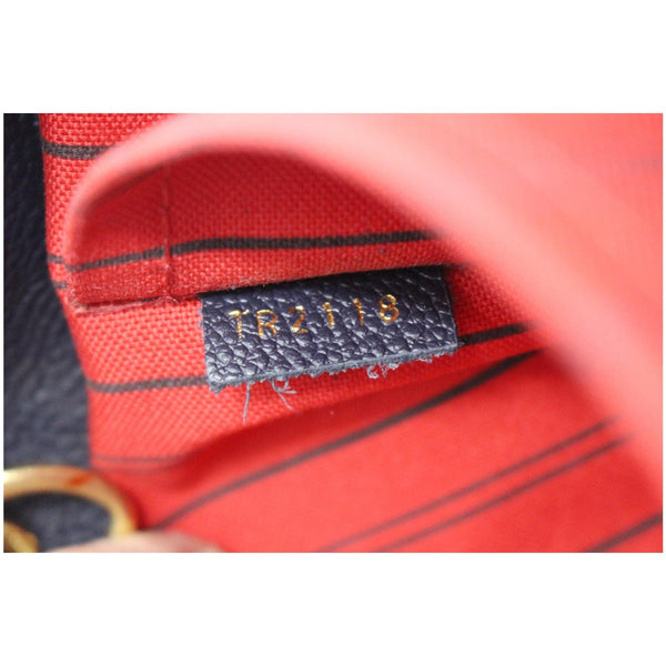 LOUIS VUITTON Montaigne MM Monogram Empreinte Shoulder Bag Blue