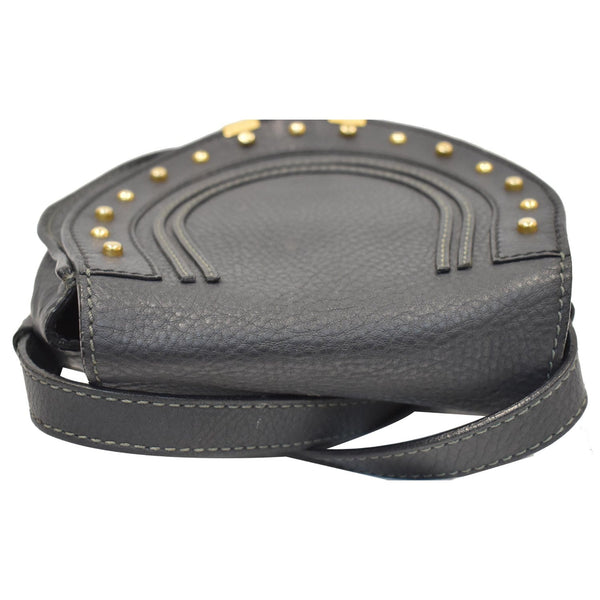 Chloe Mini Marcie Leather Crossbody Bag with brass buttons