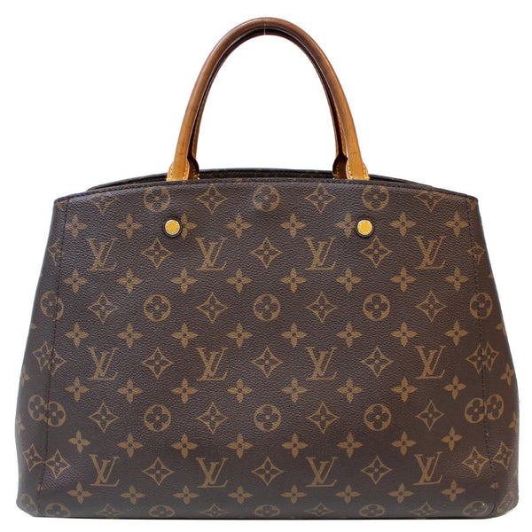 LOUIS VUITTON Montaigne GM Monogram Canvas Shoulder Bag Brown