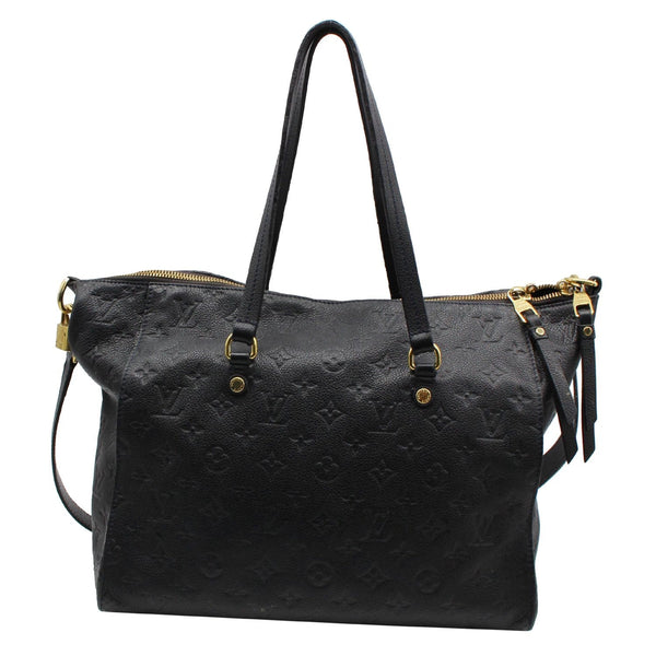LOUIS VUITTON Lumineuse PM Monogram Empreinte Leather Shoulder Bag Black
