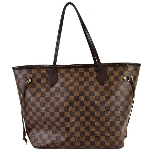LOUIS VUITTON Neverfull MM Damier Ebene Shoulder Bag Brown