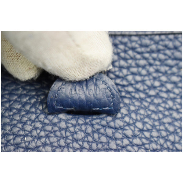 HERMES Evelyne TPM Clemence Leather Crossbody Bag Blue