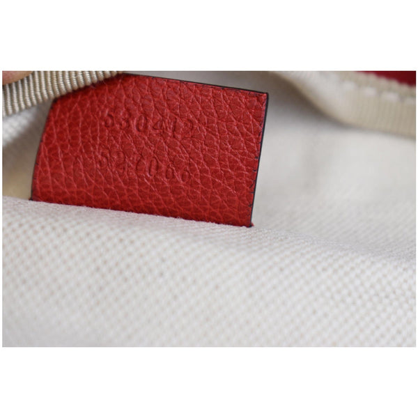 GUCCI Print Medium Leather Belt Waist Bum Bag Red 530412