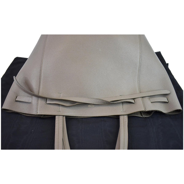 CELINE Small Cabas Phantom Grained Calfskin Leather Tote Bag Taupe