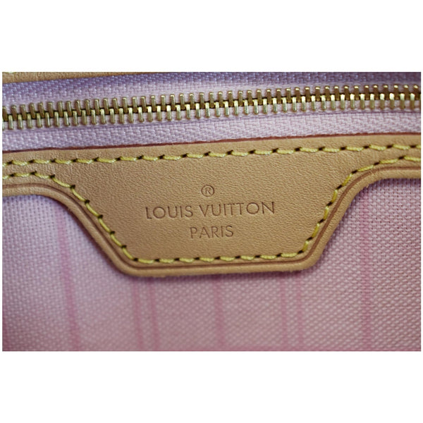 LOUIS VUITTON Neverfull MM Damier Azur Tote Shoulder Bag White