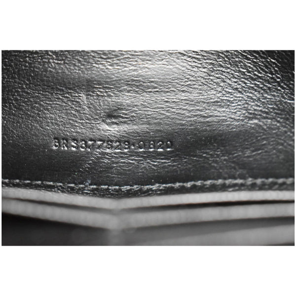 YVES SAINT LAURENT Monogram Envelope Leather Crossbody Chain Wallet Black