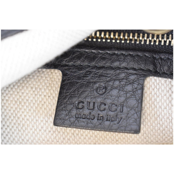 GUCCI Soho Pebbled Leather Chain Shoulder Bag 308982 Black