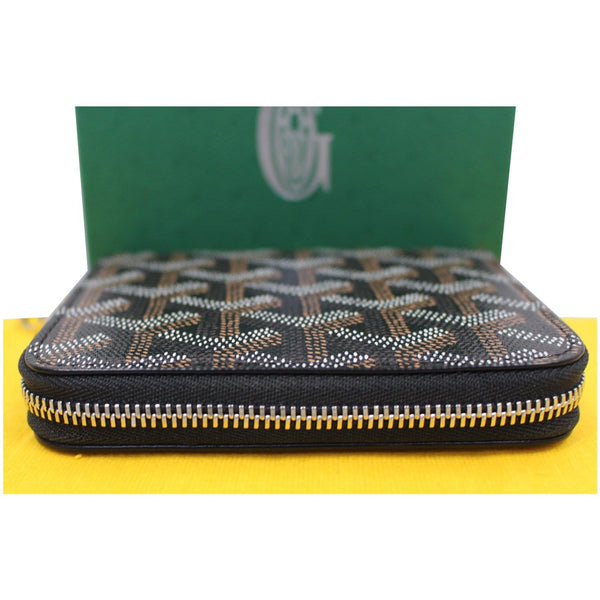 GOYARD Zip Around Coin Card Wallet Black