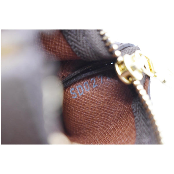 LOUIS VUITTON Pochette Key Cles Monogram Canvas Coin Case Brown