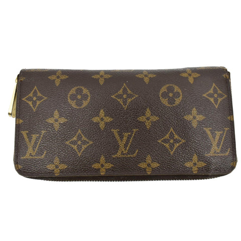 LOUIS VUITTON Zippy Organizer Monogram Canvas Wallet Brown