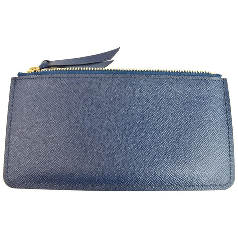 LOUIS VUITTON Leather Zippy Jeanne Insert Wallet Blue