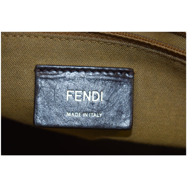 FENDI Zucca Print Roll Canvas Shoulder Tote Bag Multicolor