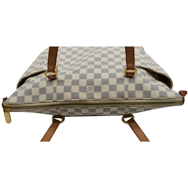 LOUIS VUITTON Totally MM Damier Azur Shoulder Bag White