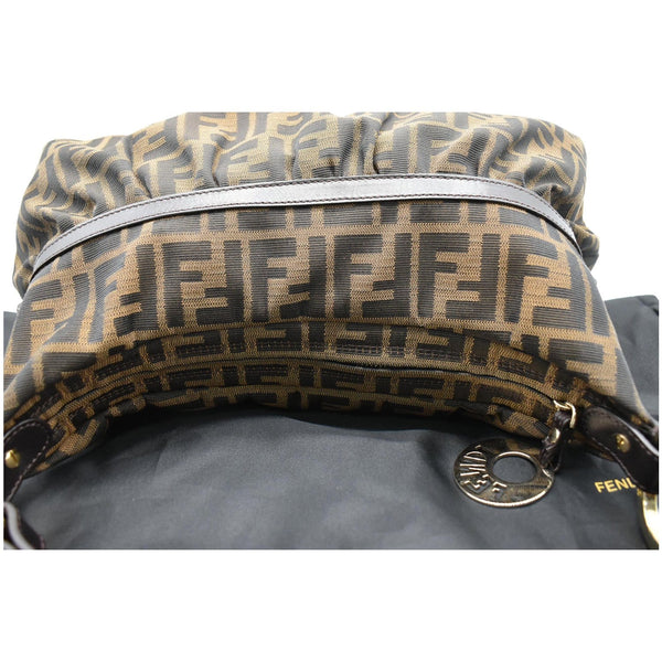 FENDI Chef Zucca Canvas Hobo Bag Brown