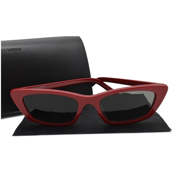 YVES SAINT LAURENT SL277 003 Red Sunglasses Gray Lens