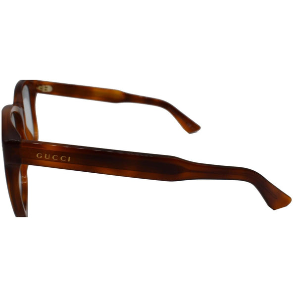 GUCCI Light Havana Eyeglasses Transparent Lens