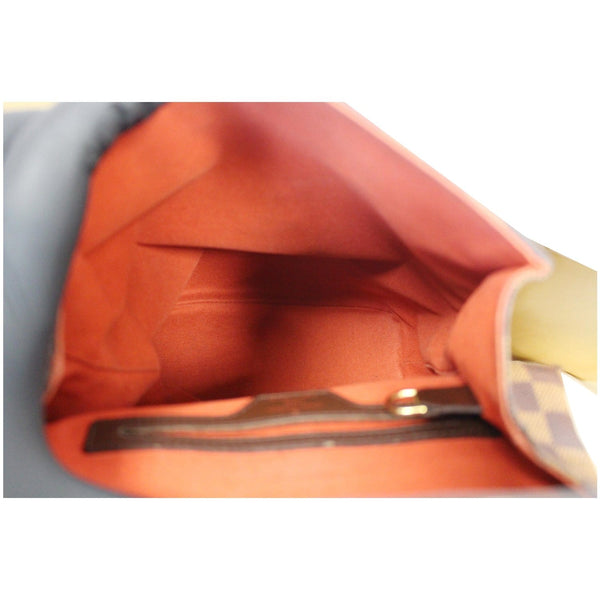 Louis Vuitton Soho Damier Ebene Backpack Bag Brown interior