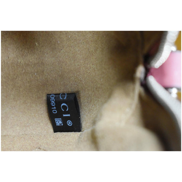 GUCCI GG Supreme Monogram Blooms Print Mini Chain Crossbody Bag Beige