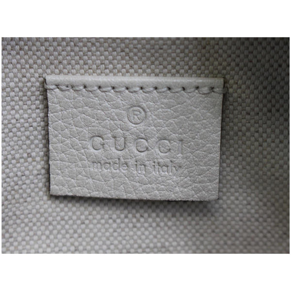 GUCCI Print Small Leather Belt Waist Bum Bag White 527792