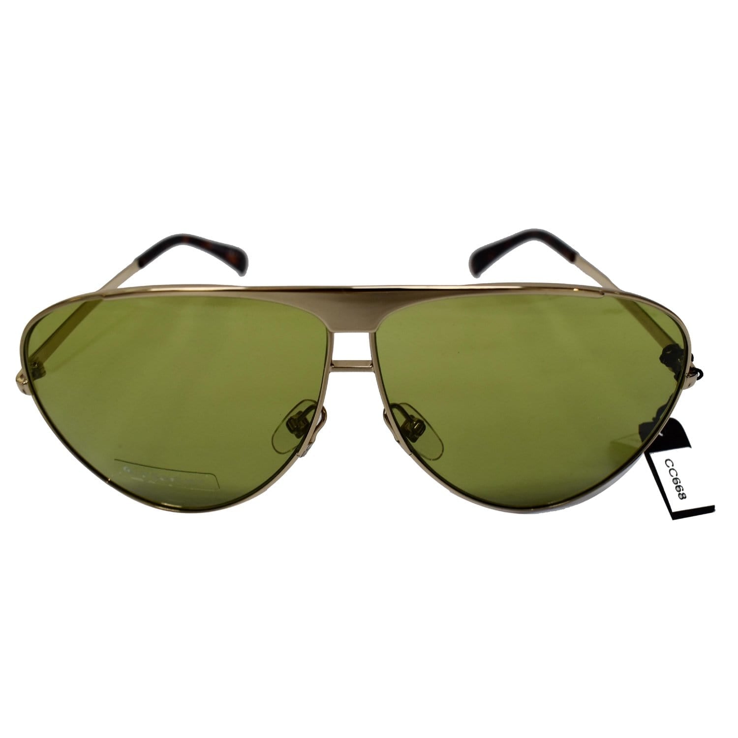 Givenchy GV 7128/S PEF Aviator Unisex Gold Sunglasses Green Lens