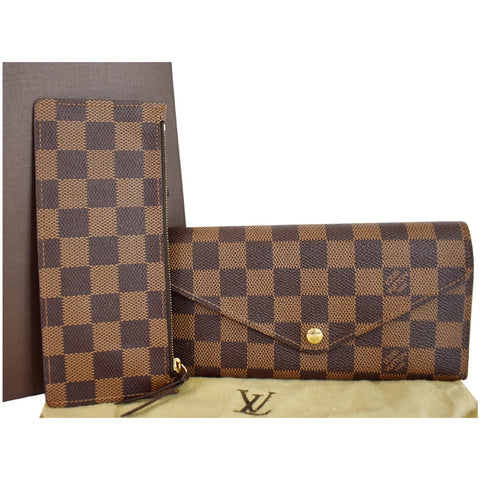 Lv Josephine Damier Ebene Wallet and pouch