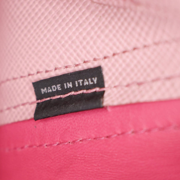 PRADA Double Handle Saffiano Leather Tote Bag Petal Pink