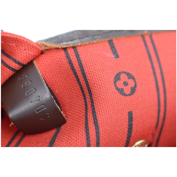 LOUIS VUITTON Neverfull MM Damier Ebene Tote Bag Brown