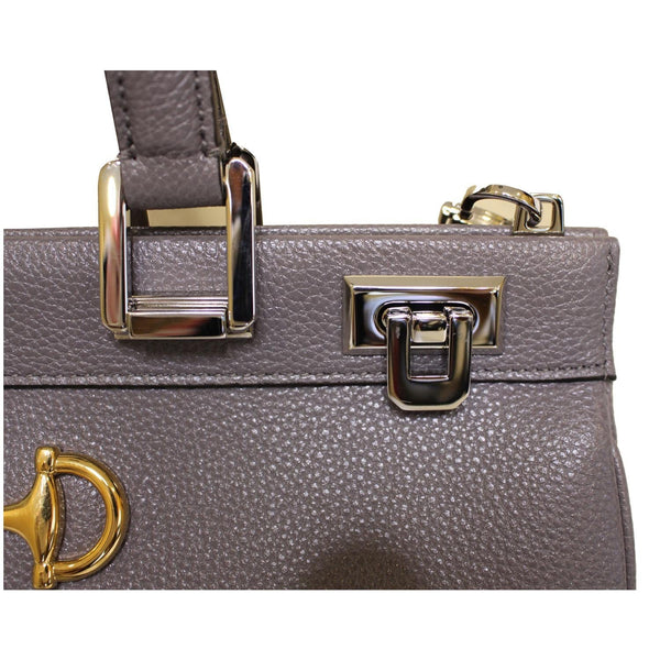 Gucci Zumi Medium Grainy Leather Top Handle Bag Dusty Grey 564714