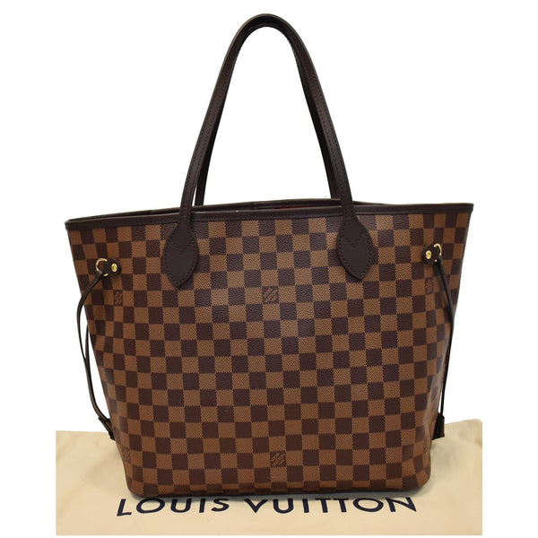 LOUIS VUITTON Neverfull MM Damier Ebene Shoulder Bag Brown