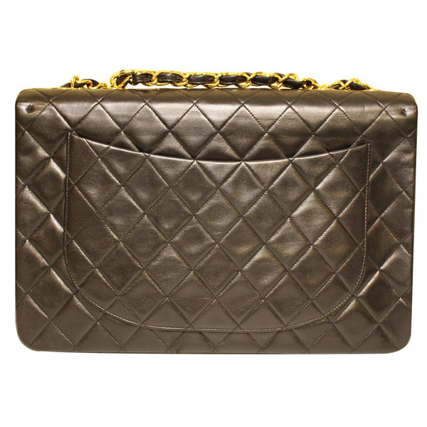 CHANEL Classic Flap XL Maxi Jumbo Quilted Lambskin Shoulder Bag Black