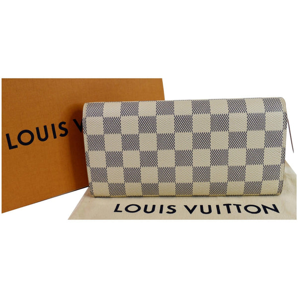 LOUIS VUITTON Emilie Damier Azur Wallet White