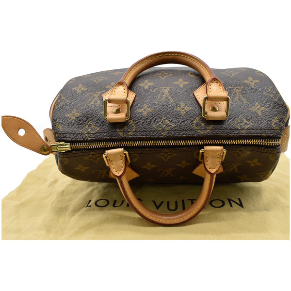 LOUIS VUITTON Speedy 25 Monogram Canvas Satchel Bag Brown
