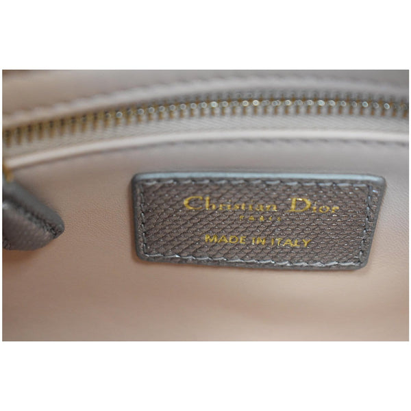 CHRISTIAN DIOR Mini Lady Dior Lizard Print Chain Shoulder Bag Metallic Gold