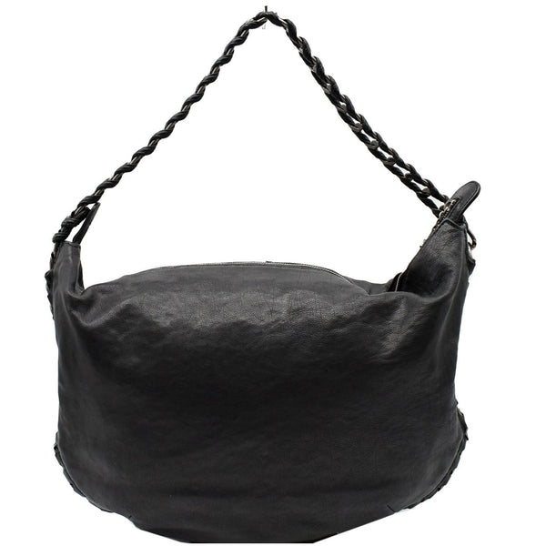 CHANEL Modern Chain Calfskin Leather Hobo Bag Black