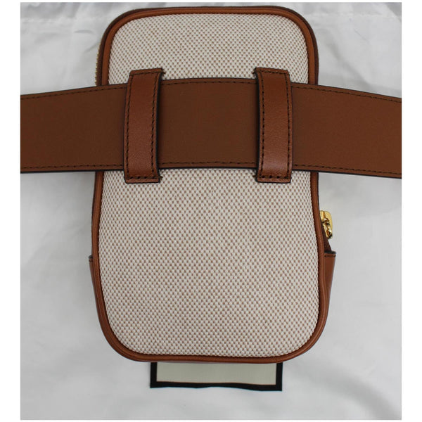 GUCCI Vintage Canvas Phone Case Belt Bag Dark Brown 581519