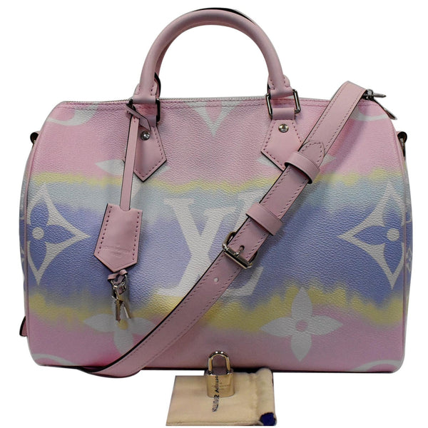 LOUIS VUITTON Escale Speedy 30 Bandouliere Monogram Canvas Shoulder Bag Pastel