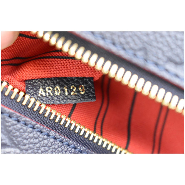 LOUIS VUITTON Metis Pochette Empreinte Leather Crossbody Bag Blue