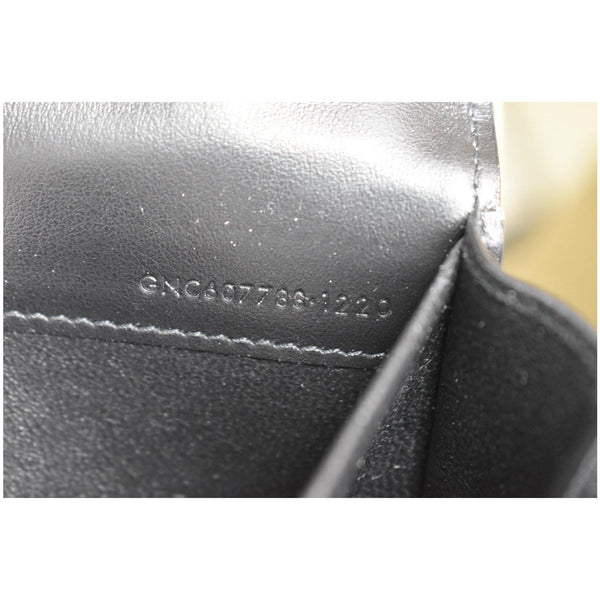 YVES SAINT LAURENT Uptown Crocodile-Embossed Crossbody Chain Wallet Black