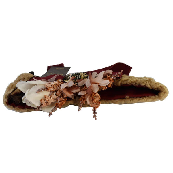 Gucci Fur Beetle Women and Girls Headband Beige - decorated