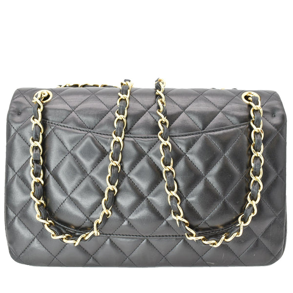 CHANEL Classic Jumbo Double Flap Lambskin Leather Shoulder Bag Black 24752035 - Hot Deals