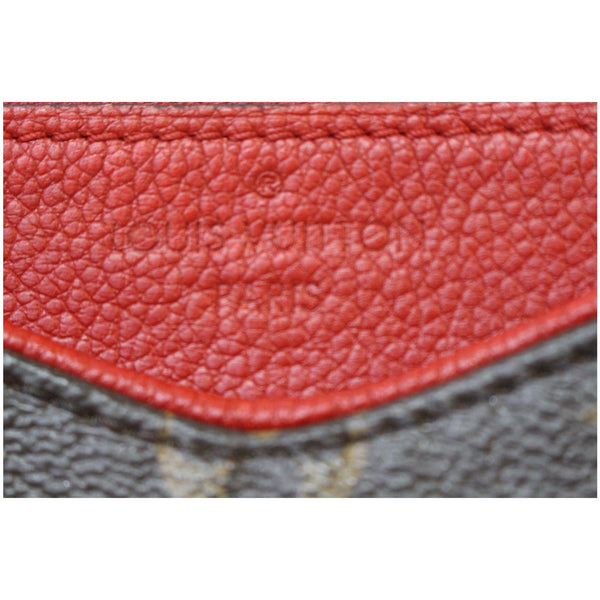 LOUIS VUITTON Pallas Monogram Canvas Clutch Crossbody Bag Brown