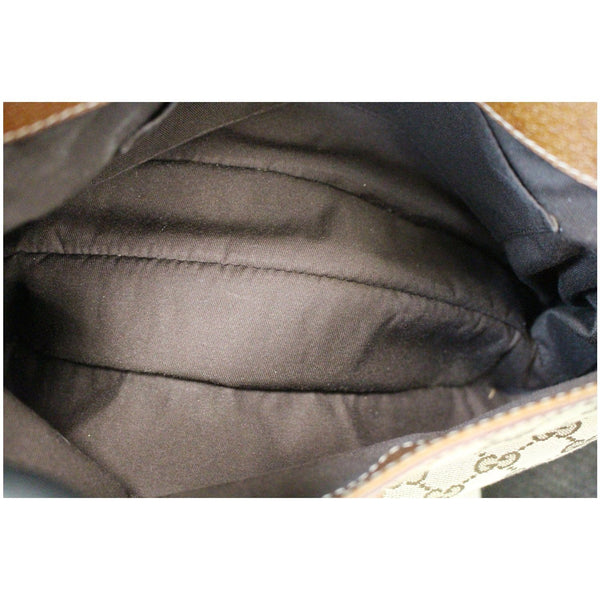 GUCCI Bambo Chain GG Signature Canvas Chain Shoulder Bag Beige 137391