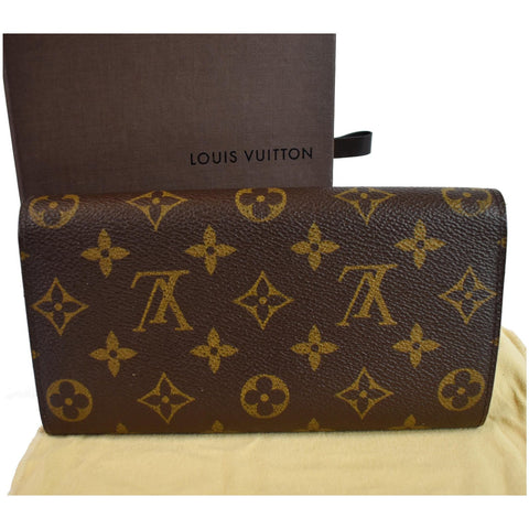 LOUIS VUITTON Monogram Canvas Sarah Wallet Brown