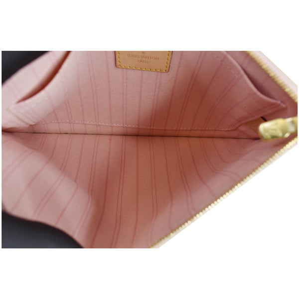 interior lv Wristlet Pouch Damier Azur Neverfull MM