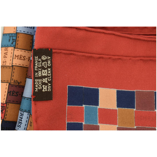 HERMES Bolduc Au Carre Silk Scarf Multicolor