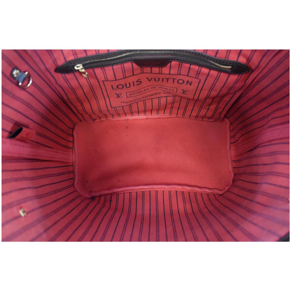 LOUIS VUITTON Neverfull MM Damier Ebene Shoulder Bag Brown