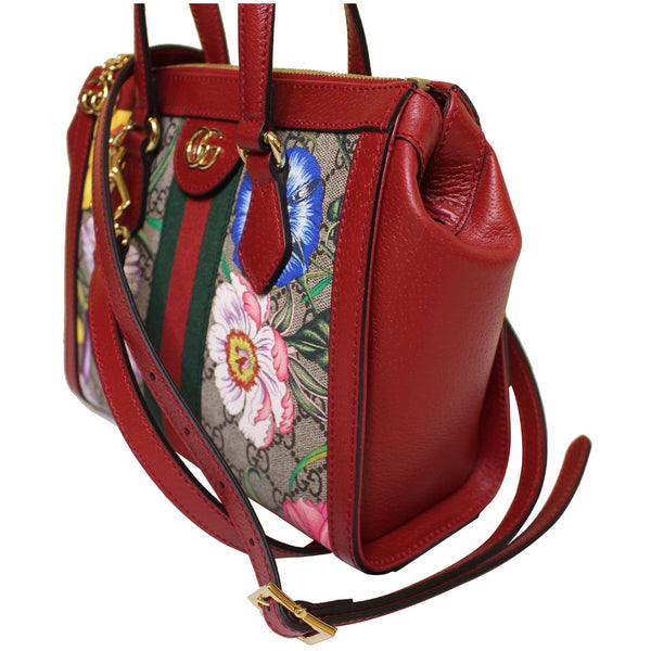 GUCCI Ophidia GG Flora Supreme Small Tote Bag Red 547551